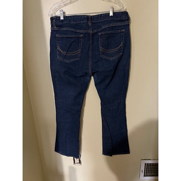 Old Navy Women's Dreamer Bootcut Jeans Size 14P petite Denim Cowgirl Western Ro - Picture 2 of 9